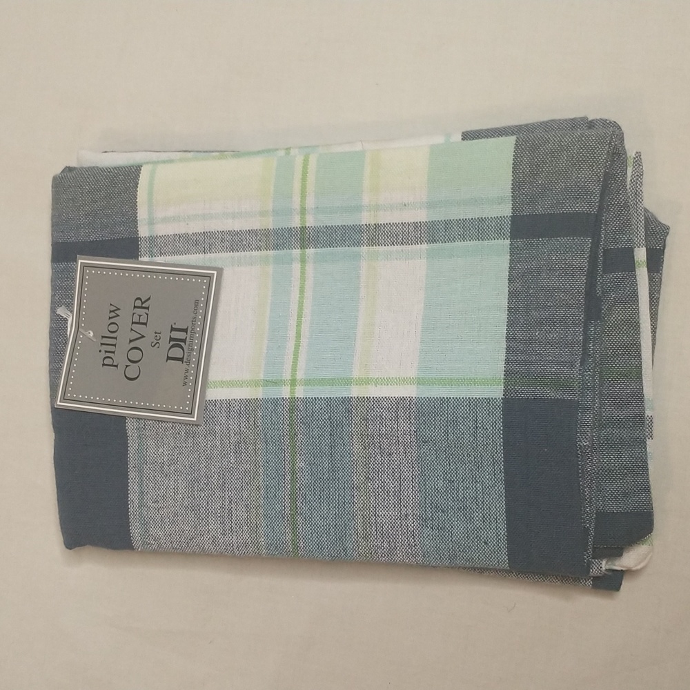 🏠 🍒 DII Plaid Pillow Cover Set